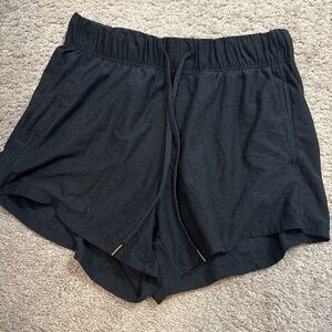Athletic Works Black Elastic-Waist Athletic Shorts